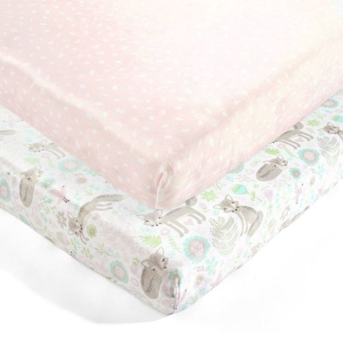 Lush Décor Soft & Plush Fitted Crib Sheet - Pixie Fox - 2pk
