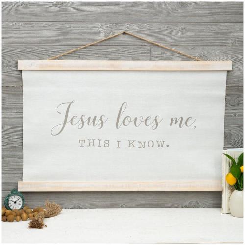Jesus Loves Me Tapestry Wall Decor