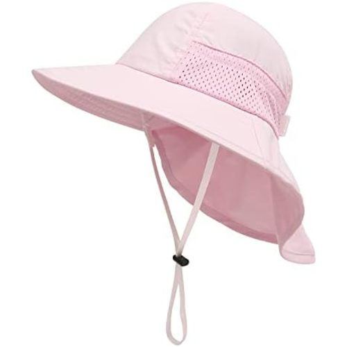 Baby Sun Hat UPF 50+ Toddler Wide Brim Beach Hats for Boys Girls 0-6 Years