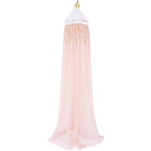 Disney Princess Kids Bed Canopy Curtains for Ceiling, Hanging Mosquito Netting Cover for Reading Nook, Sleeping Tent | Fairytale Playroom Accessories, Home Decor Room Essentials
