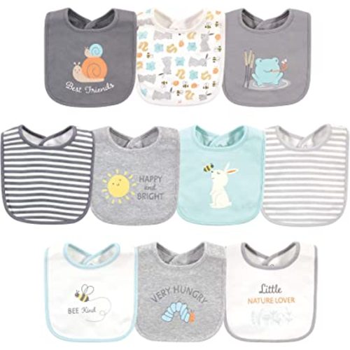 Hudson Baby Unisex BabyCotton Bibs
