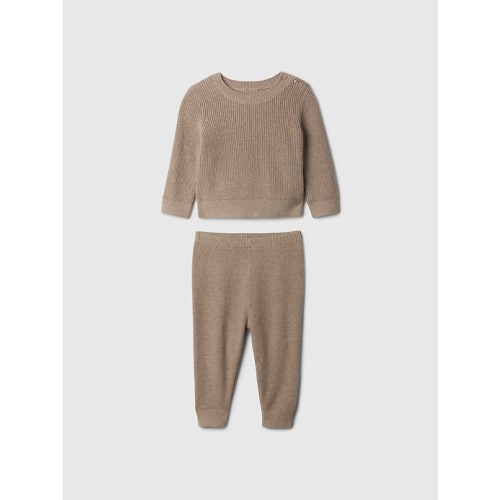 Baby Ribbed Sweater Two-Piece Outfit Set