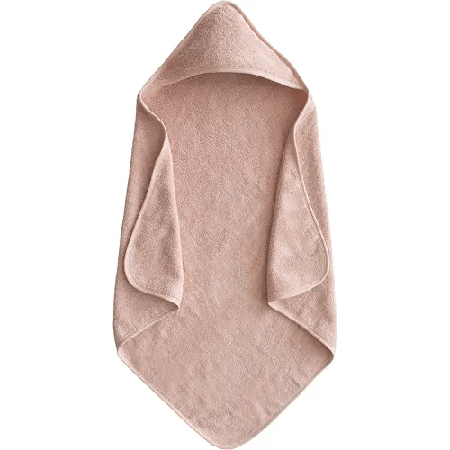 mushie Baby Hooded Towel | Organic Cotton (Blush)