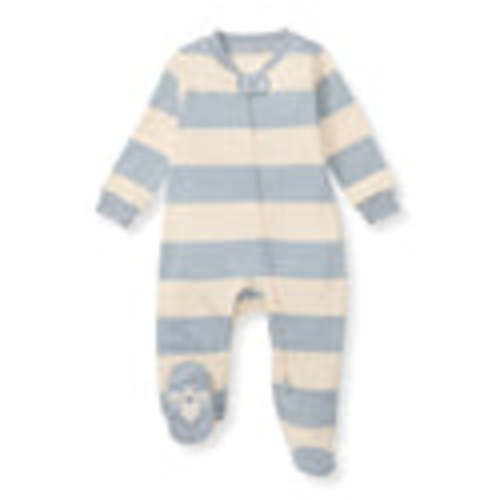 Rugby Stripe Organic Cotton Sleep & Play - Quarry – Burt's Bees Baby 0-3M