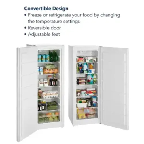 Insignia™ - 7 Cu. Ft. Garage Ready Upright Convertible Freezer with ENERGY STAR Certification - White