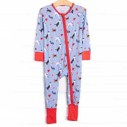 Pal-entine Park Day Bamboo Zippy Pajama, Blue – Stitchy Fish