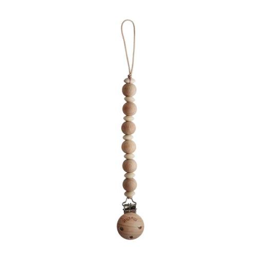 Mushie Baby Pacifier Clip | Ari (Wood)