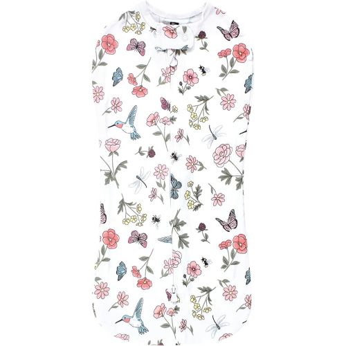 Hudson Baby Infant Girl Sleep Pod, Hummingbird Garden, 0-2 Months