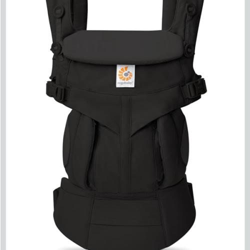 Ergobaby Omni Classic Baby Carrier Newborn to Toddler - Breathable Baby Carriers for Summer - All-Position Carrier with Lumbar Support (7-45 Pounds), Cotton, Pure Black
