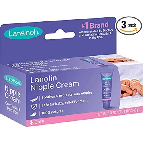 Lansinoh Breast Cream, 1.41 Ounce Tube (Pack of 3)