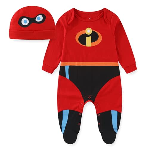 Disney The Incredibles Jack-Jack Baby Boys Footie Bodysuit and Cap Set for Newborn and Infant