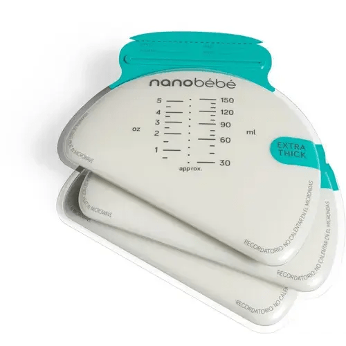 Nanobebe 50 Breastmilk Storage Bags Teal / Clear | Baby Bunting AU