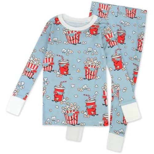 HonestBaby 2-Piece Pajamas Sleepwear Pjs 100% Organic Cotton for Baby, Toddler, Kids, Boy