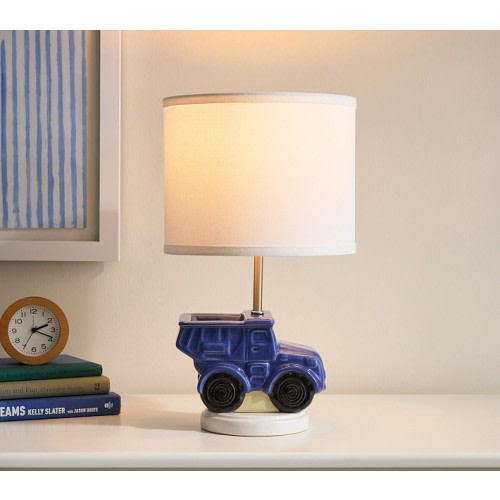 Ceramic Dump Truck Table Lamp (10")