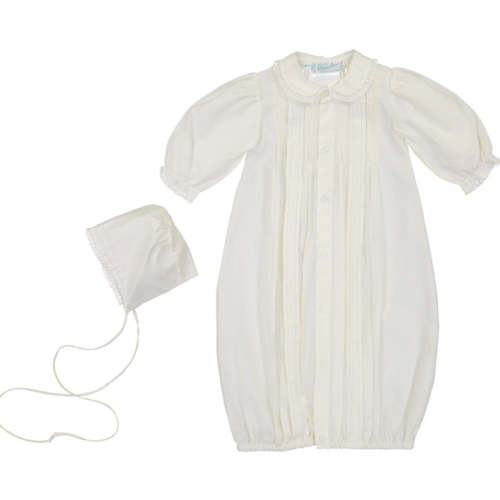Maize Tucked "Take Me Home" Gown & Bonnet