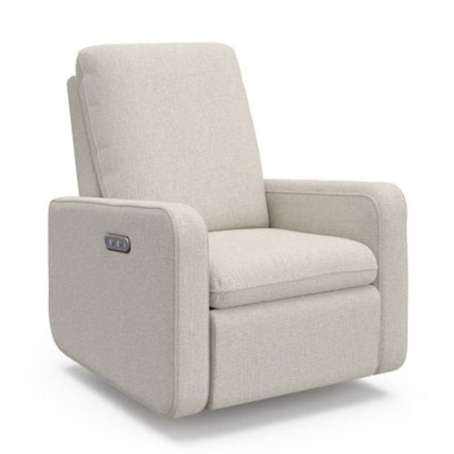 Graco Teddi Infant Power Recliner Swivel Glider with USB, Dune Basketweave