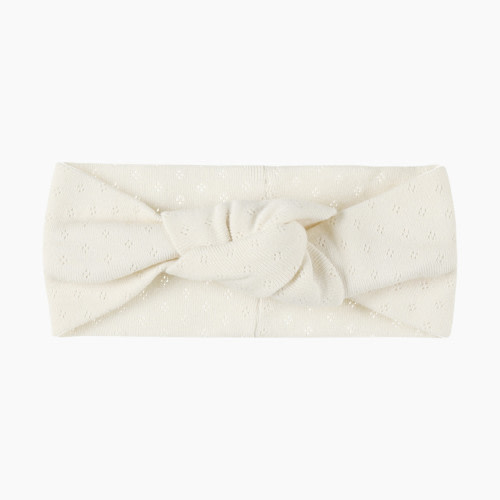 Quincy Mae Knotted Headband - Ivory, 0-12 M