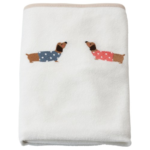 Cover for changing pad - puppy pattern/white