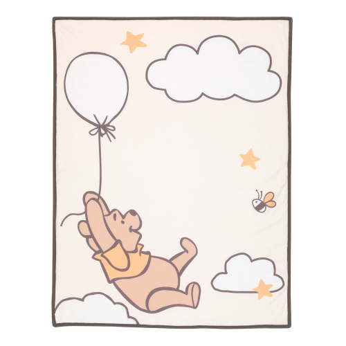 Lambs & Ivy WINNIE THE POOH Picture Perfect Baby Blanket - Beige, Animals