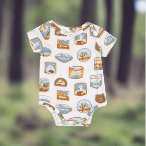 National Park Patches Onesie - Comfy Baby Bodysuit – The Lincoln Forest