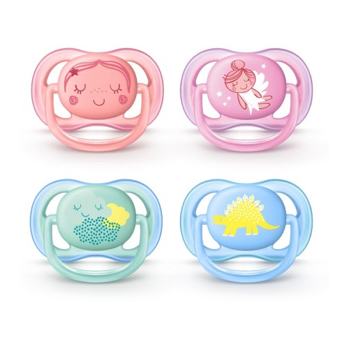 Philips Avent Ultra Air Soother Deco Mixed 0-6 months 2 Pack - Assorted*