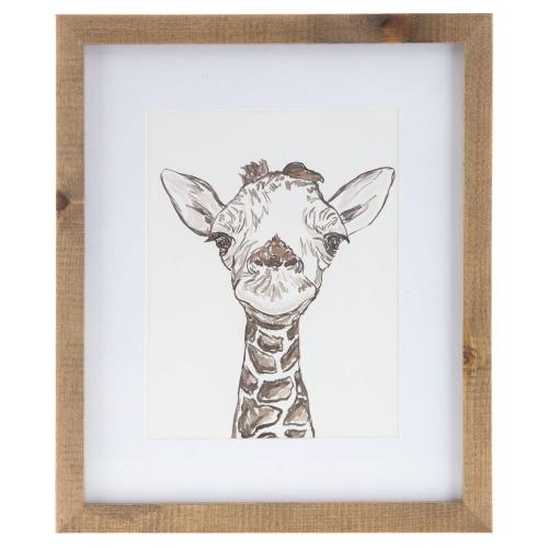 Baby Giraffe Framed Wall Decor