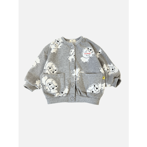 POODLE BUTTON DOWN SWEATSHIRT