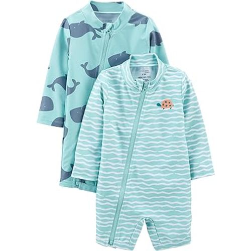 Simple Joys by Carter's Boys' 2-Pack 1-Piece Zip Rashguards