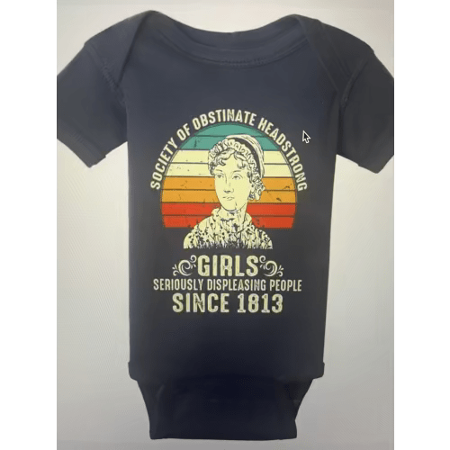 Society of Obstinate Headstrong Jane Austen Baby Bodysuit | TeeShirtPalace