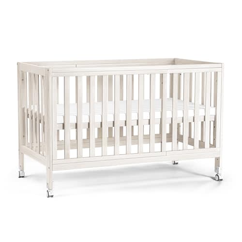 MAMAZING EvoNest Baby Crib, 11 in 1 Convertible Standard Full Size Crib with Wheels, 100% New Zealand Pinewood Growing Bed, 4 Adjustable Mattress Heights