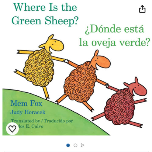 Where Is the Green Sheep?/Donde esta la oveja verde? Board Book: Bilingual English-Spanish