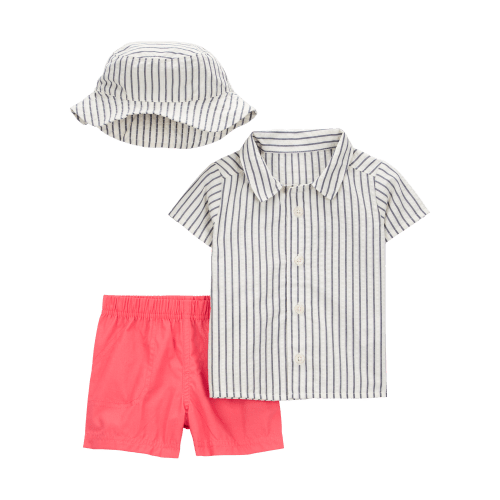 Baby 3-Piece Button-Down Shirt & Short Set - Carter's | Carter's