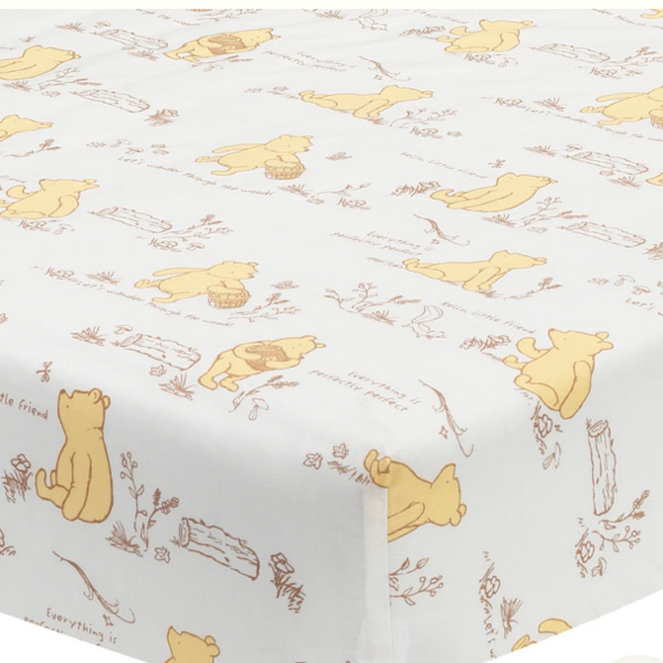 Storytime Pooh Cotton Fitted Crib Sheet