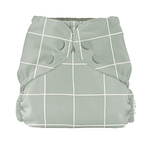 Esembly Cloth Diaper Outer, Swim Diaper, Waterproof Cloth Diaper Cover, Leak-Proof and Breathable Layer Over Prefolds, Flats or Fitteds, Reusable with Snap Closure - Size 2 (18-35lbs), Lattice