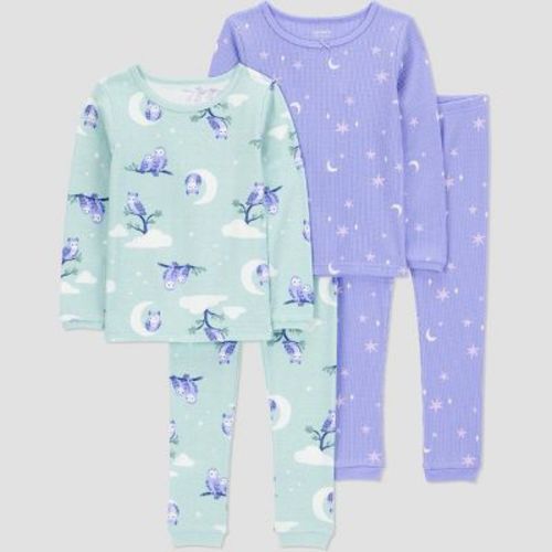 Carter's Just One You® Toddler Girls' 4pc Cotton Long Sleeve Pajama Set