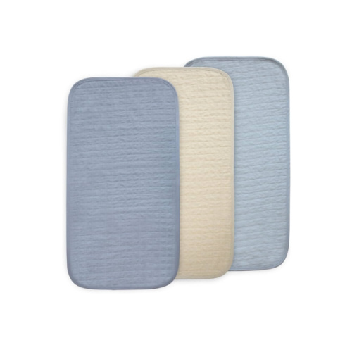 mushie Waterproof Changing Pad Liners | 100% Organic Cotton | Set of 3 (Pastel Blooms Combo)