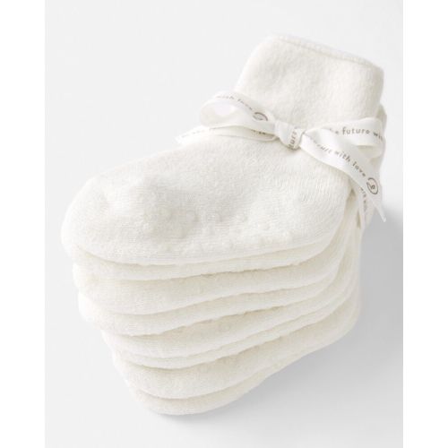 Baby 4-Pack No-Slip Ankle Socks - 0-3M - Cream
