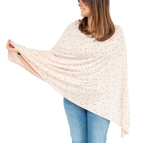 WeeSprout Nursing Cover for Breastfeeding, Soft & Breathable Nursing Poncho, Neck Insert for Hands-Free View, Machine Washable & Dryer Safe Feeding Cover Up