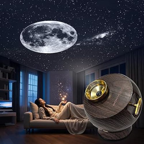 Galaxy Star Projector for Bedroom, 12 in 1 Galaxy Projector with Replaceable Optical Film Discs with High-Definition Soft Light for Relax, Study, and Meditate, Stress Relief Gifts