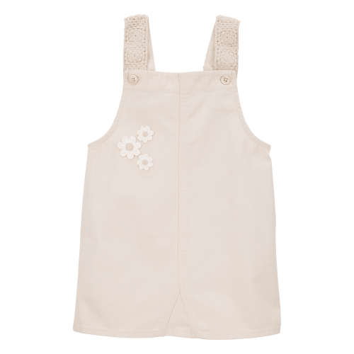 Baby Twill Floral Embroidered Shortalls - Ivory - OshKosh | Carter's