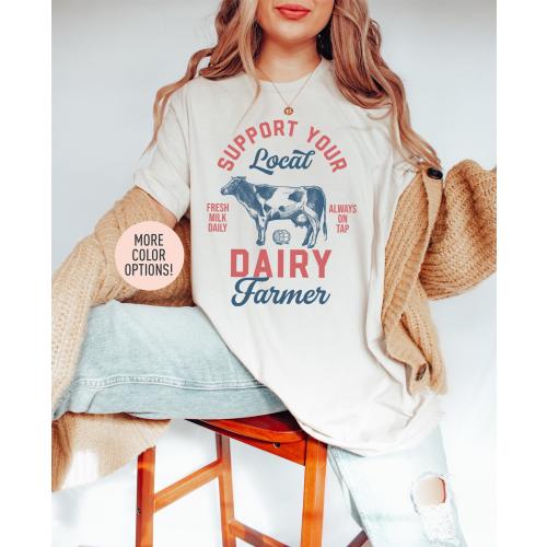 Support Local Dairy Farmer Shirt, Funny Breastfeeding Shirt, Lactating Mom Shirt, Funny Baby Announcement Shirt, Gift for Breastfeeding Mom