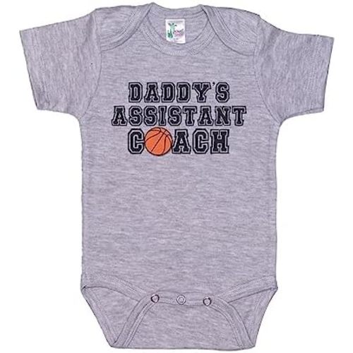 Ebenezer Fire Basketball Onesie/Daddy's Assistant Coach/Baby Sports Outfit/B-ball Bodysuit/Super Soft