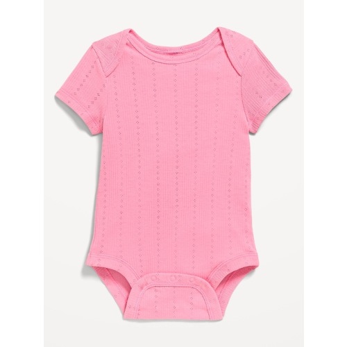 Short-Sleeve Pointelle-Knit Bodysuit for Baby