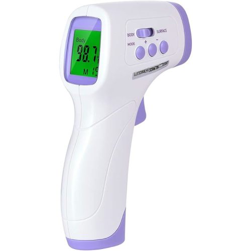 Digital Infrared Forehead Thermometer for Adults and Kids Baby Babies Touchless Basal Thermometer No Touch Fever Instant Read Thermometers for Humans, Home, Offices, School, Shopping Mall
