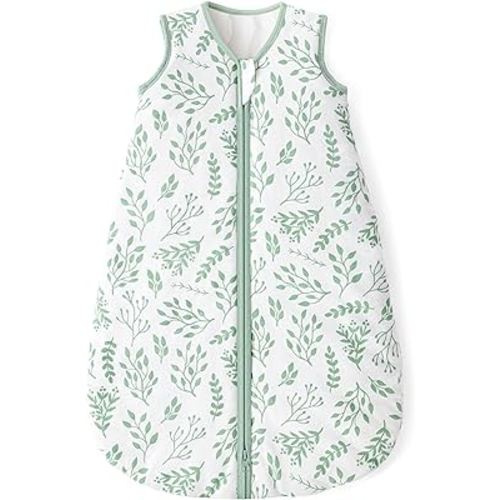 Yoofoss Baby Sleep Sack 6-12 Months, TOG 2.5 Baby Wearable Blanket with 2-Way Zipper, 100% Cotton Fabric Winter Infant Sleeping Sack, Warm Soft Comfy(Medium)