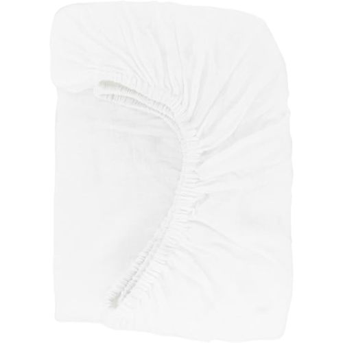 Synrroe Fitted Muslin Crib Sheets, Stretchy Crib Bed Sheets for Babies 28" by 52", Super Soft and Comfortable 100% Cotton Bed Sheets Double Layers (White)