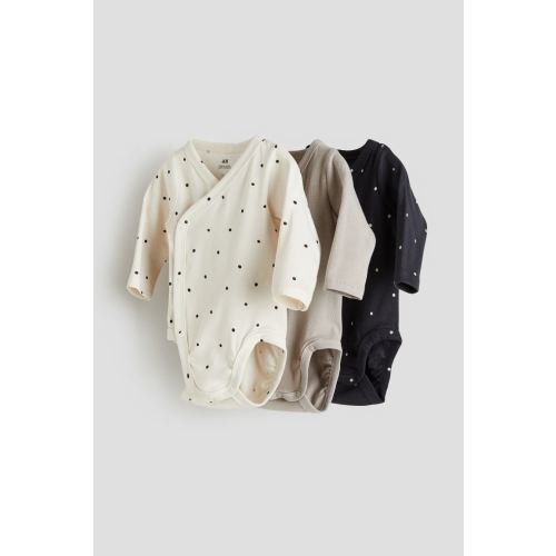 3-pack Wrapover Bodysuits, V-neck, Long sleeve, Dark gray/dotted, Kids | H&M USH&MH&MInstagramTikTokYouTubePinterestFacebookH&M3-pack Wrapover Bodysuits, V-neck, Long sleeve, Dark gray/dotted, Kids | H&M US3-pack Wrapover Bodysuits, V-neck, Long sleeve, D