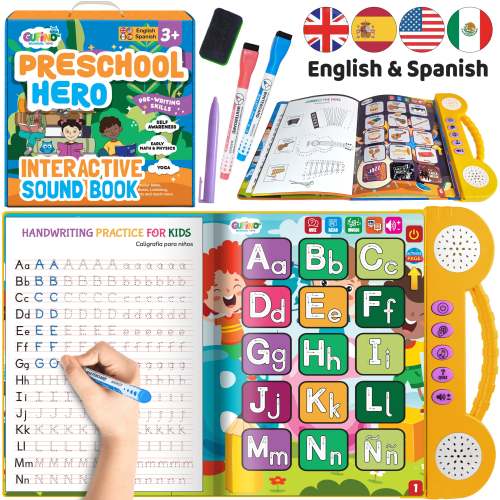 Preschool Workbook - Spanish and English - Audio in both languages
