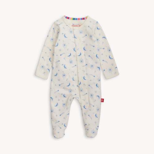 moon song organic cotton magnetic parent favorite footie – Magnetic Me