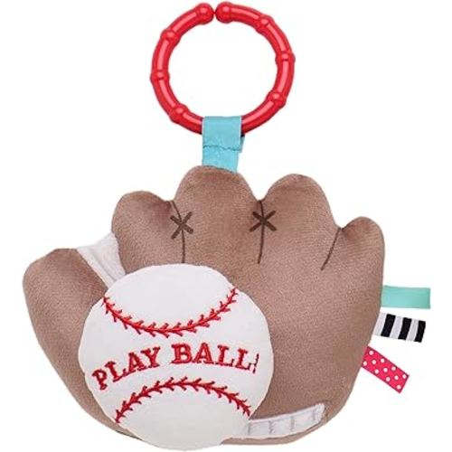 Baby Starters Magic Years Baseball Activity Toy with Pull and Jiggle Vibration, Rattle and Travel Hook, Play Ball, 5 inch